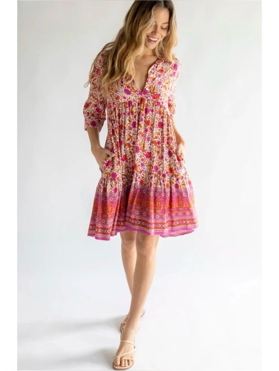 NATURAL LIFE Dresses & Skirts - NATURAL LIFE | Becca Short Dress in Pink Floral, Size Large